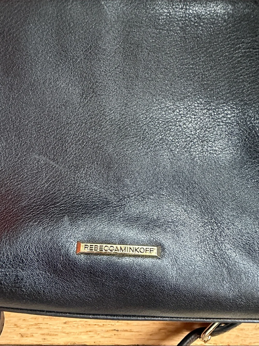 Rebecca Minkoff Black Perforated Leather Messenger Bag
